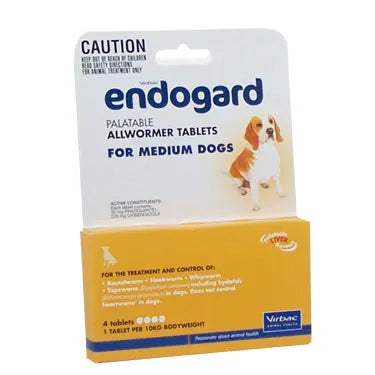 Endogard - Medium Dog Wormer 4pk