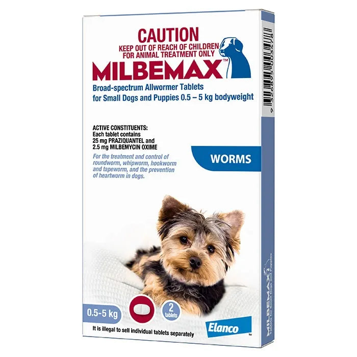 Milbemax Worming Tablets for Dogs 0.5-5kg