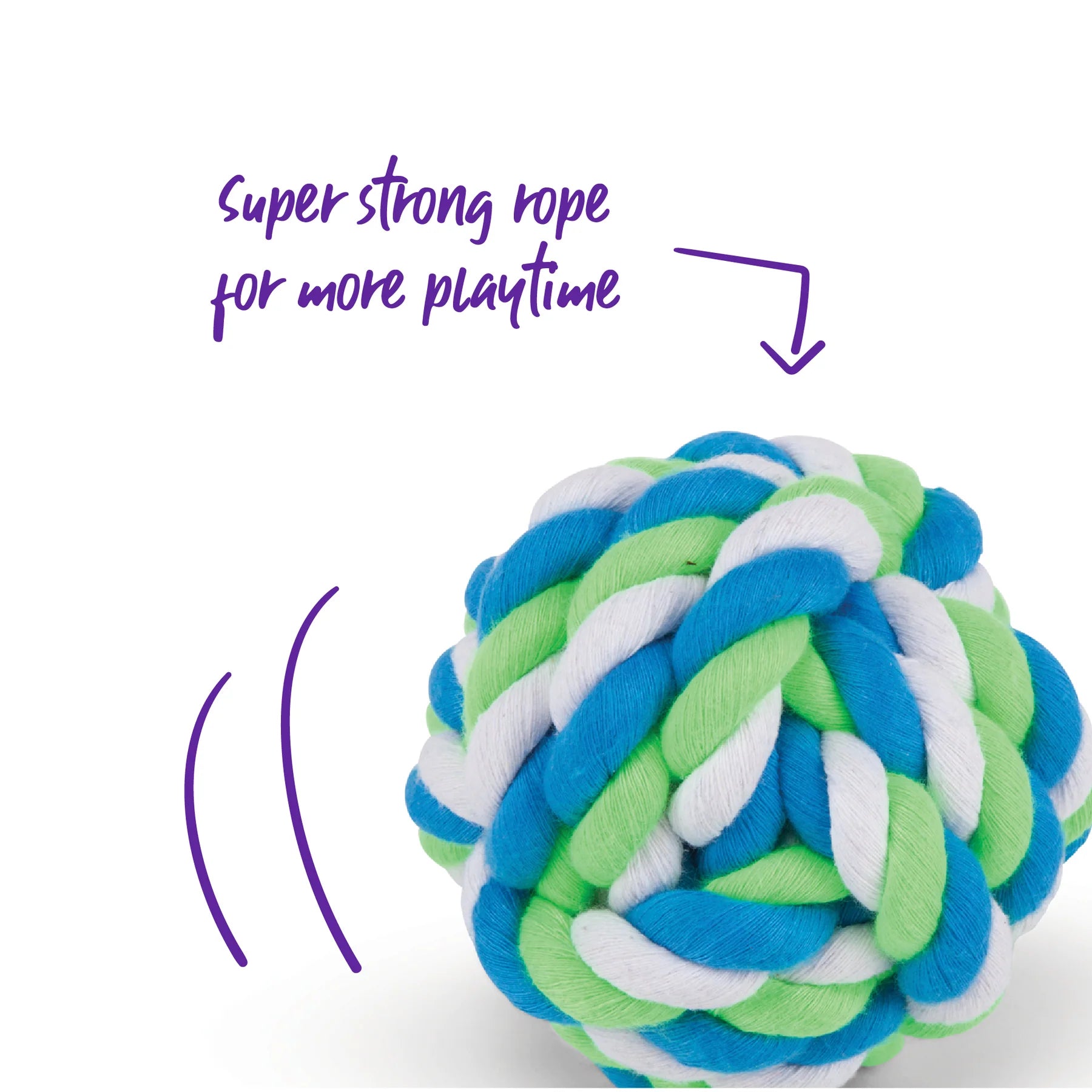 Twisted Rope Knot Ball Dog Toy