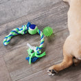 Load image into Gallery viewer, Twisted Rope Sling Tennis Ball Dog Toy
