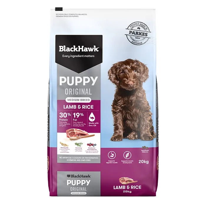 Black Hawk Puppy - Medium Breed Lamb & Rice