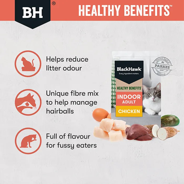 Black Hawk Indoor Healthy Benefits Adult Cat Food