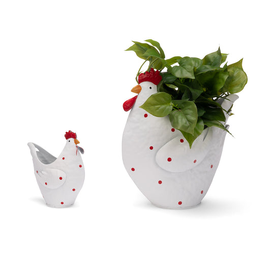 Chicken Planter White