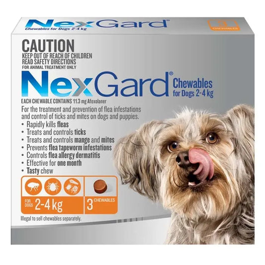 Nexgard For Small Dogs 2-4kg (3 pack)
