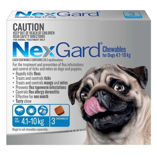 Nexgard For Medium Dogs 4.1-10kg (3 pack)
