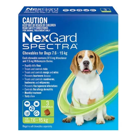 Nexgard Spectra for Dogs 7.6 - 15kg