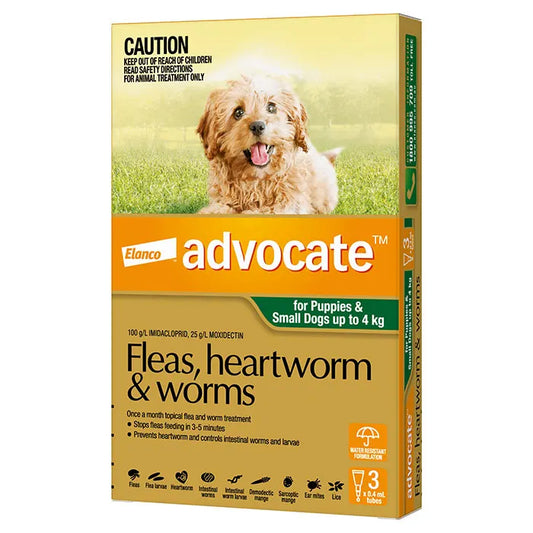 Advocate Green for Puppies and Small Dos - 0-4kg