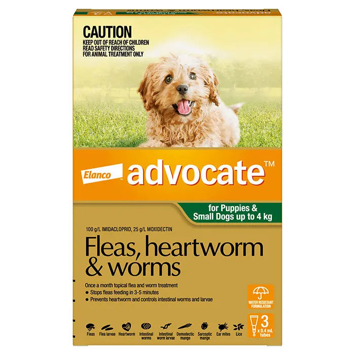 Advocate Green for Puppies and Small Dos - 0-4kg