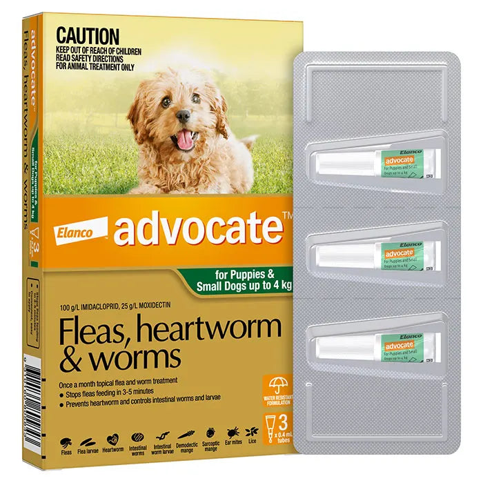 Advocate Green for Puppies and Small Dos - 0-4kg