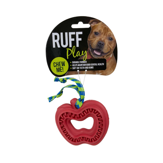 RUFF PLAY - Dog Toy Rubber Dental Apple