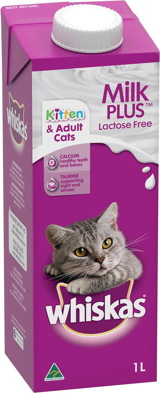 Whiskas Lactose Free Milk Plus for Kittens and Adults 1 Litre