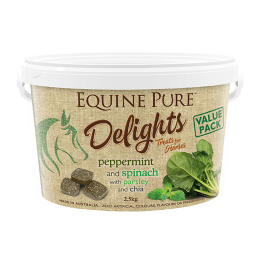 Equine Pure Delights Peppermint and Spinach with Parsley and Chia