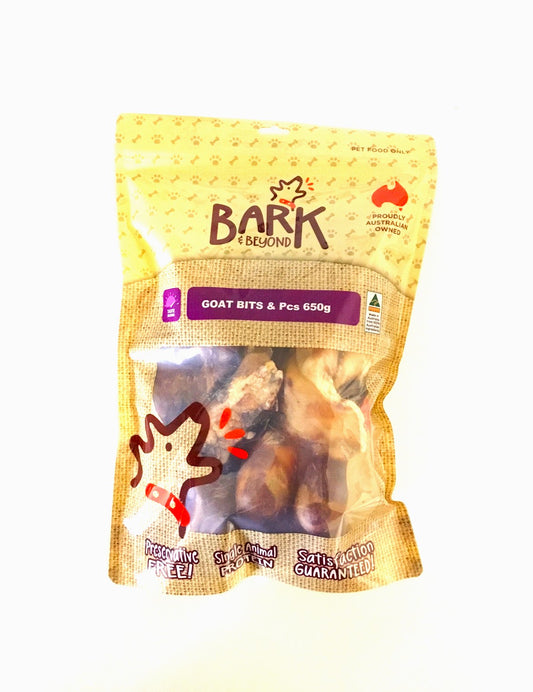 Bark and Beyond Goat Bits and Pcs 650g