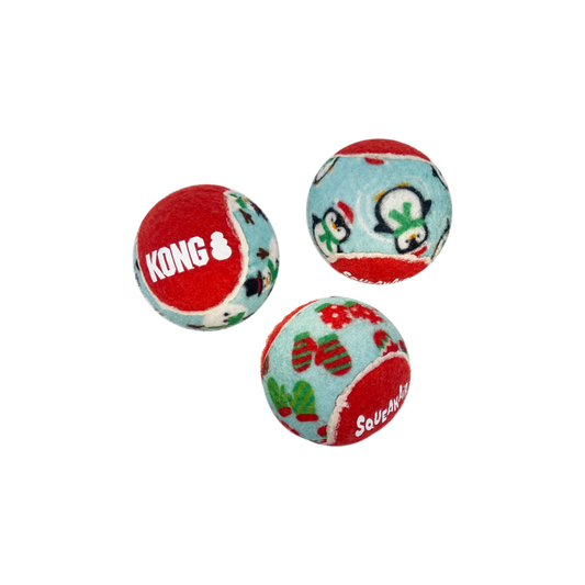 KONG Holiday SqueakAir Balls 6 pack