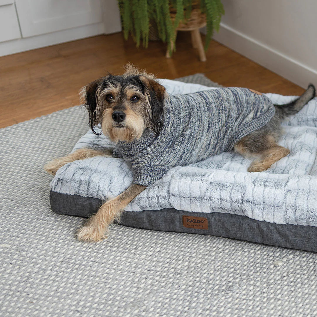 Hazy Grey Roll Neck Dog Jumper