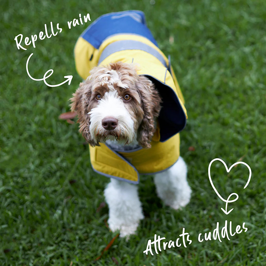 Cosy Dog Rain Coat - Mustard