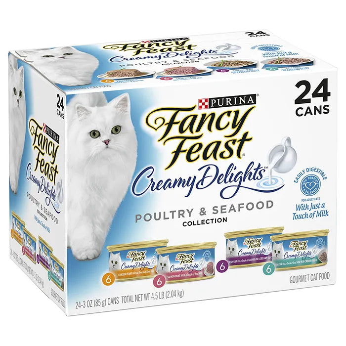 Fancy Feast Creamy Delight Variety Adult Cat Food 85g 24PK