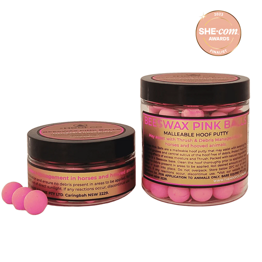 Beeswax PINK Balls - Hoof Putty for Thrush management