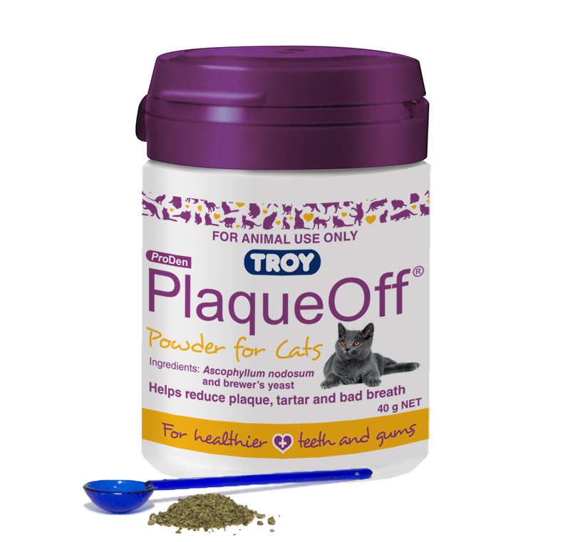 Troy PlaqueOff Powder for Cats 40 g