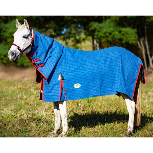 Horsemaster Ripstop Canvas Combo w/Blanket Lining- Blue/Red