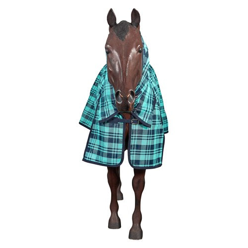 PVC Shade Mesh Horse Rug Combo Turquoise/Navy