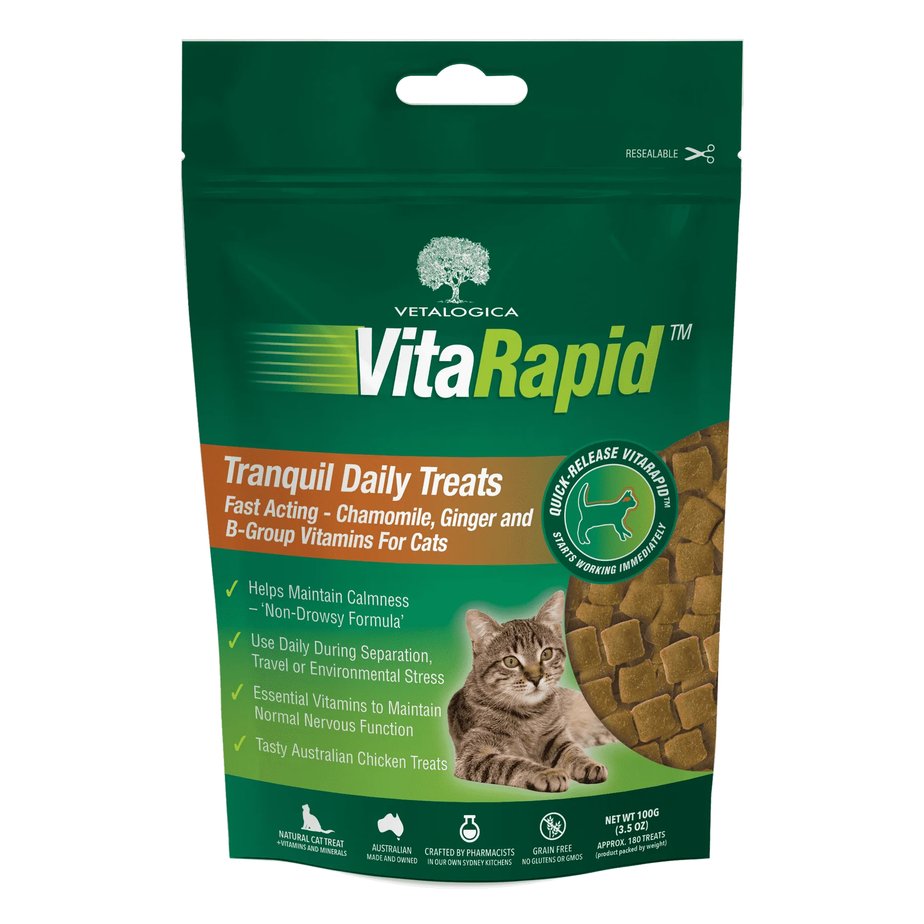 VitaRapid Tranquil Cat Treats 100g