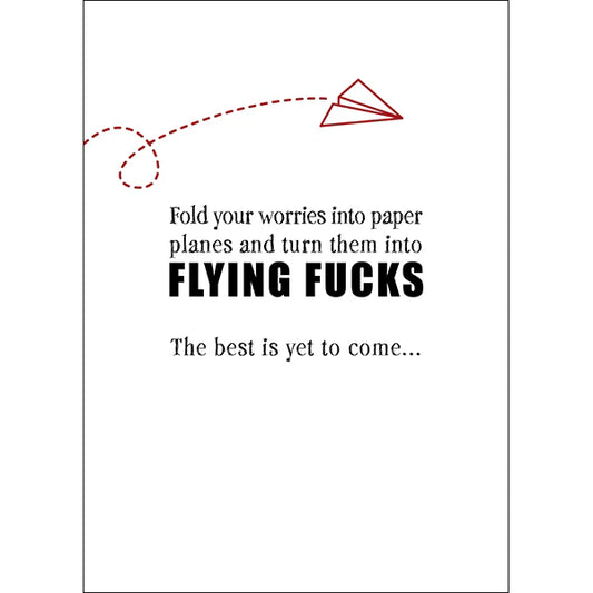 Defamations - Fold your worries rude motivation card