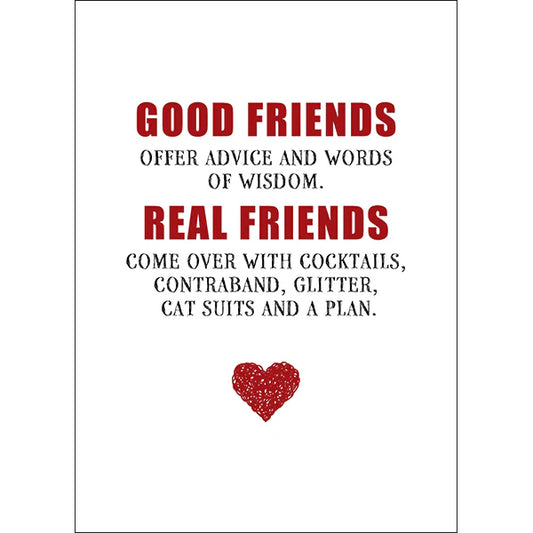 Defamations - Good friends rude friendship card