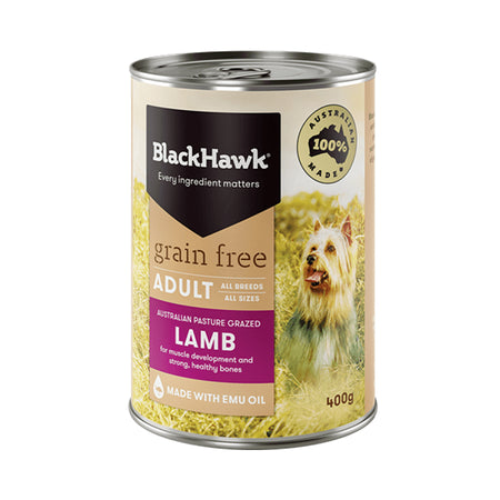 Black Hawk Grain Free Dog Food Lamb 400g