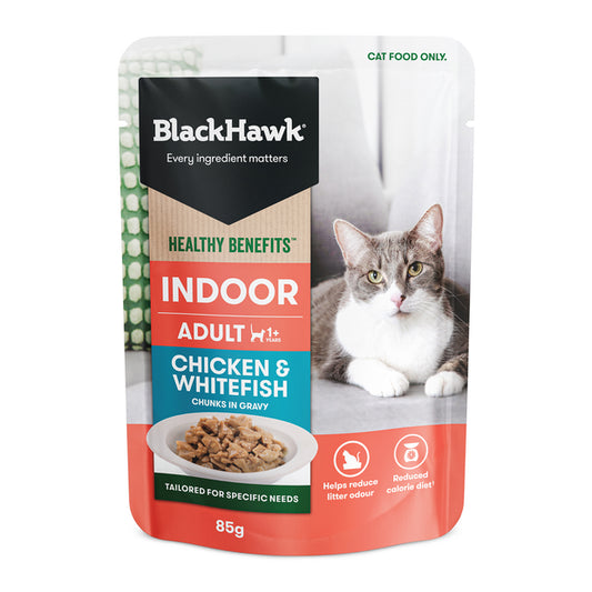 Black Hawk Cat - Healthy Benefits Indoor 85g 12 Pack