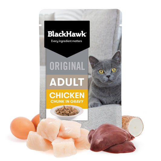 Black Hawk Cat - Chicken in Gravy 85g 12 Pack