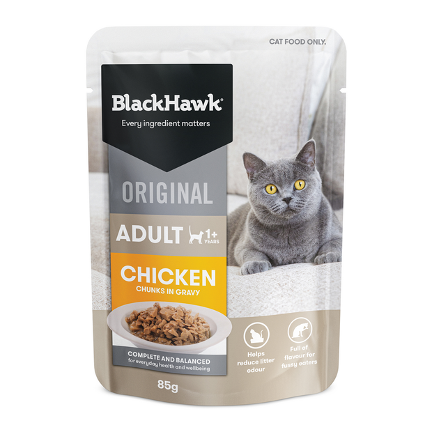 Black Hawk Cat - Chicken in Gravy 85g 12 Pack