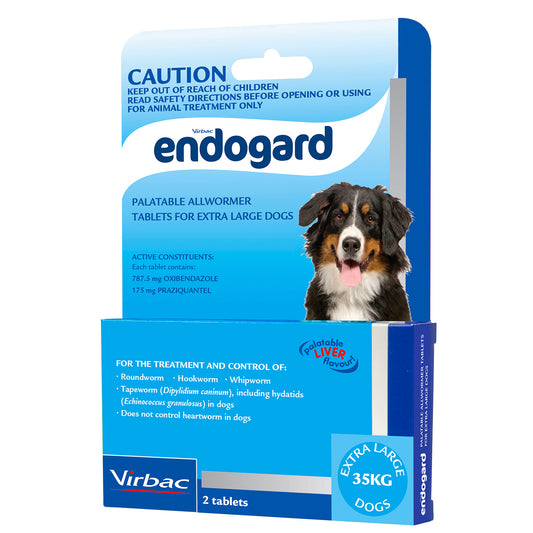 Endogard All Wormer For Dogs XLarge Dog 2 Tablets