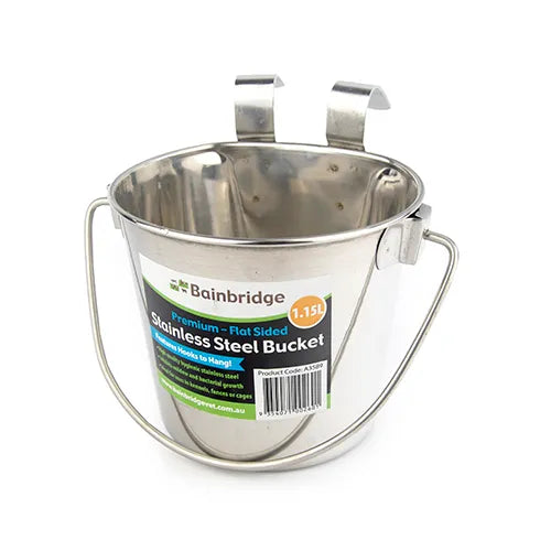 Bainbridge Flat Sided Stainless Steel Bucket