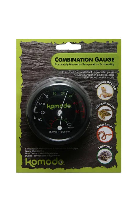 Komodo Combined Thermometer & Hygrometer Analog