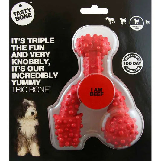 Tasty Bone Nylon Trio Bone For Dogs - Beef