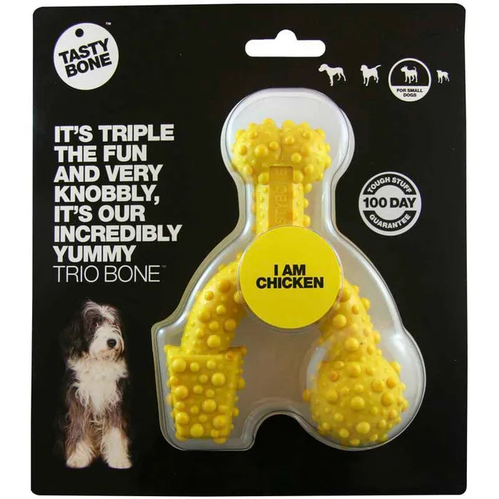 Tasty Bone Nylon Trio Bone For Dogs - Chicken