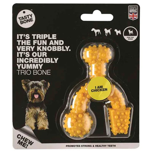 Tasty Bone Nylon Trio Bone For Dogs - Chicken