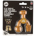 Load image into Gallery viewer, Tasty Bone Nylon Trio Bone For Dogs - Peanut Butter
