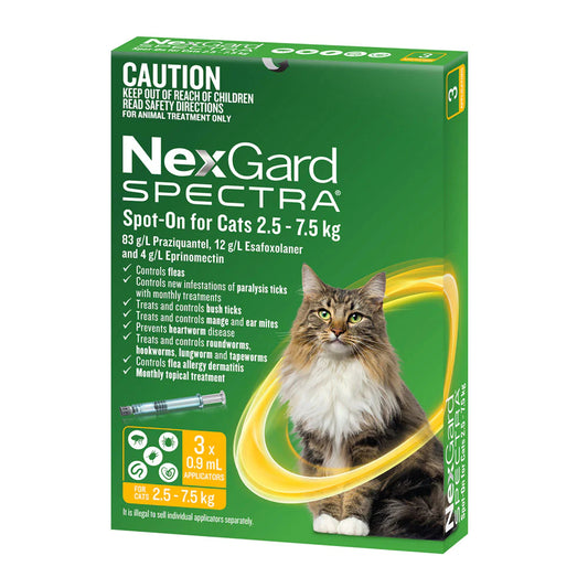 Nexgard Spectra for Spot-On for Large Cats 2.5 - 7.5kg