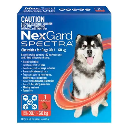 Nexgard Spectra for Dogs 30.1-60KG (6pk)