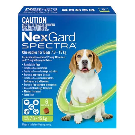 Nexgard Spectra for Dogs 7.6 - 15kg