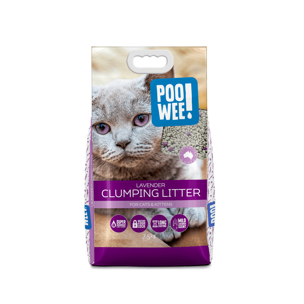 Poowee Cat Litter - Clumping Lavender 15kg