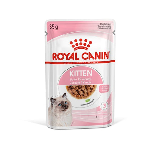 Royal Canin Kitten Chunks in Gravy 12x85g Wet Cat Food