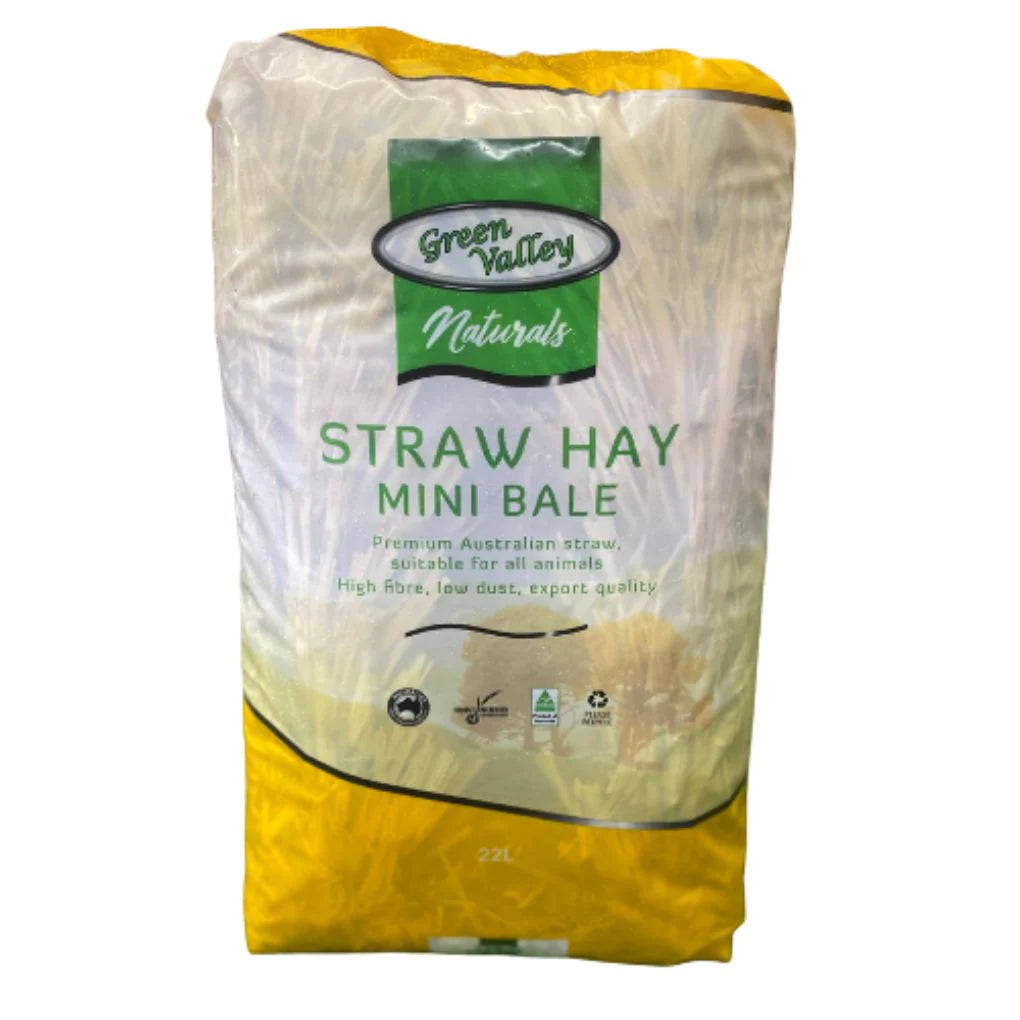 Green Valley Naturals Straw Mini Bale 22L