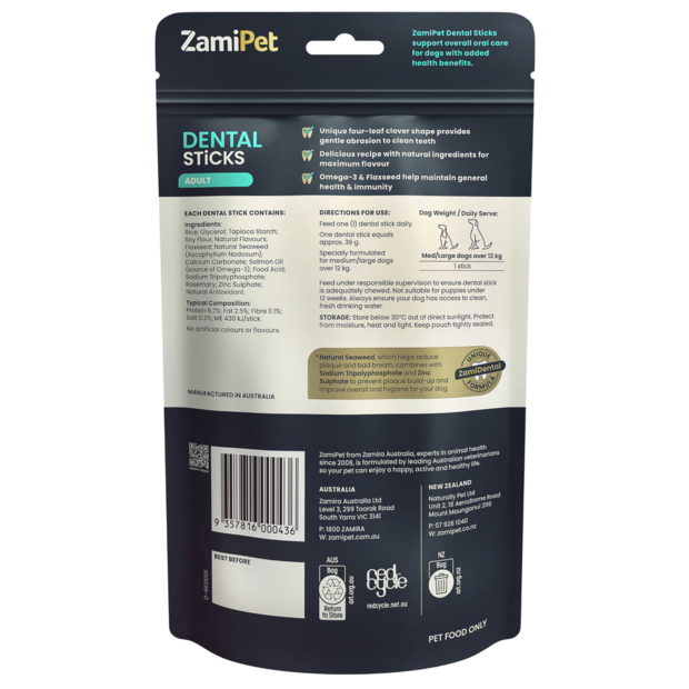 Zamipet Dental Sticks Adult Medium/Large Dog 200g