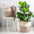 Load image into Gallery viewer, Phuket Woven Planter White & Grey
